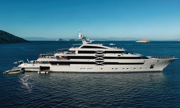 88M superyacht charter PROJECT X announces availability for indulgent Mediterranean yacht charters